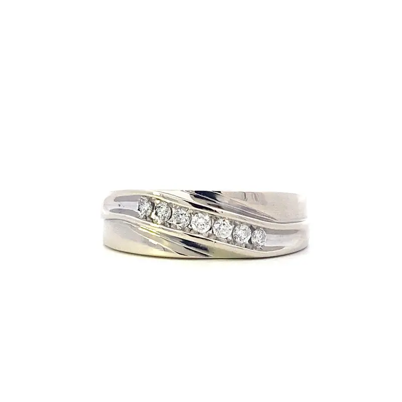 0.28-Carat Diamond Men'S Ring In 10K White Gold 1
