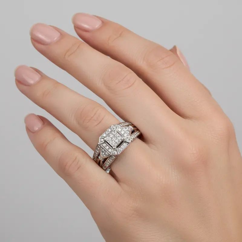 0.46Ct Diamond Women'S Ring In 10K White Gold 1