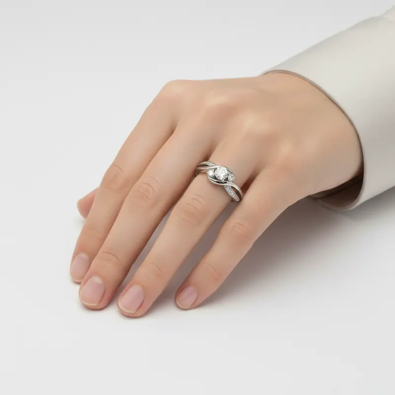 0.48-Carat Diamond Ring In 14K White Gold 1
