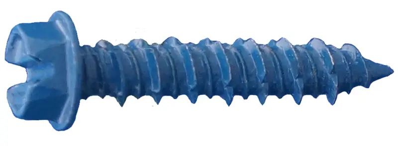 1/4" X 5" Blue Hex Washer Concrete Screw – Dagger-Con, Pack Of 500 1