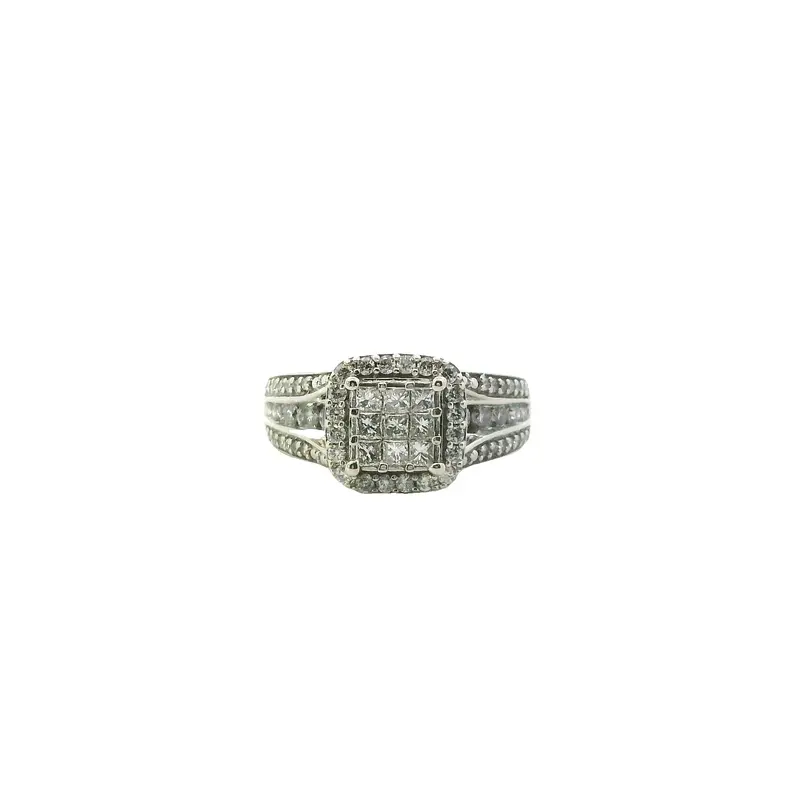 10K White Gold Diamond Ring For Women – 1.0 Carat Total Weight 1