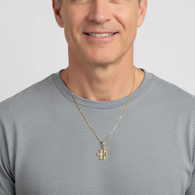 10K Yellow Gold #1 Dad Pendant – Personalized Father’S Day Gift 1