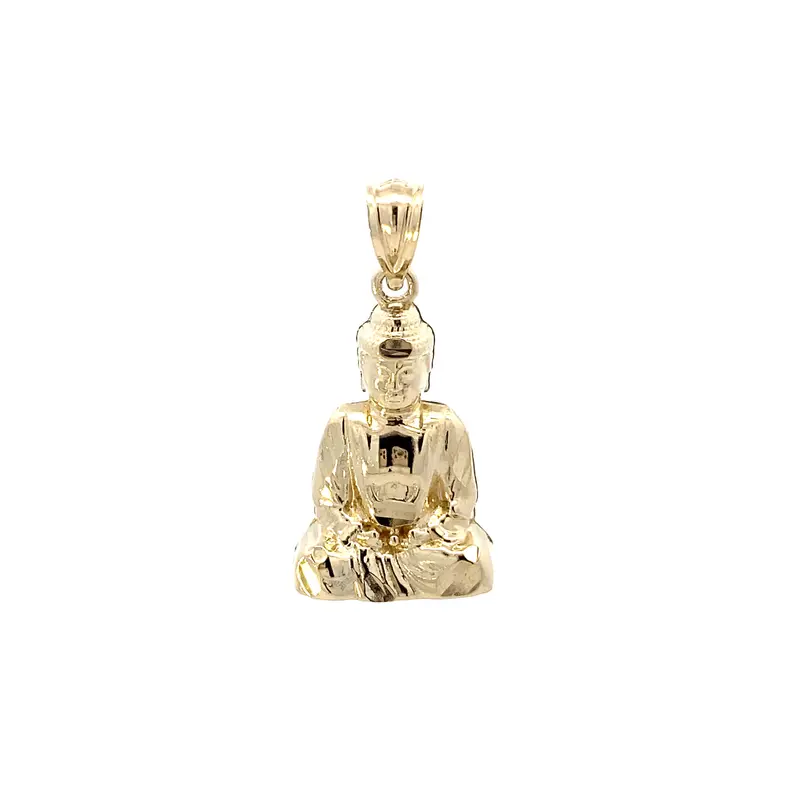 10K Yellow Gold Buddha Charm Pendant 1