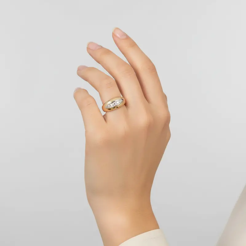 10K Yellow Gold Diamond Accent Ring – 0.11Ct Tw 1