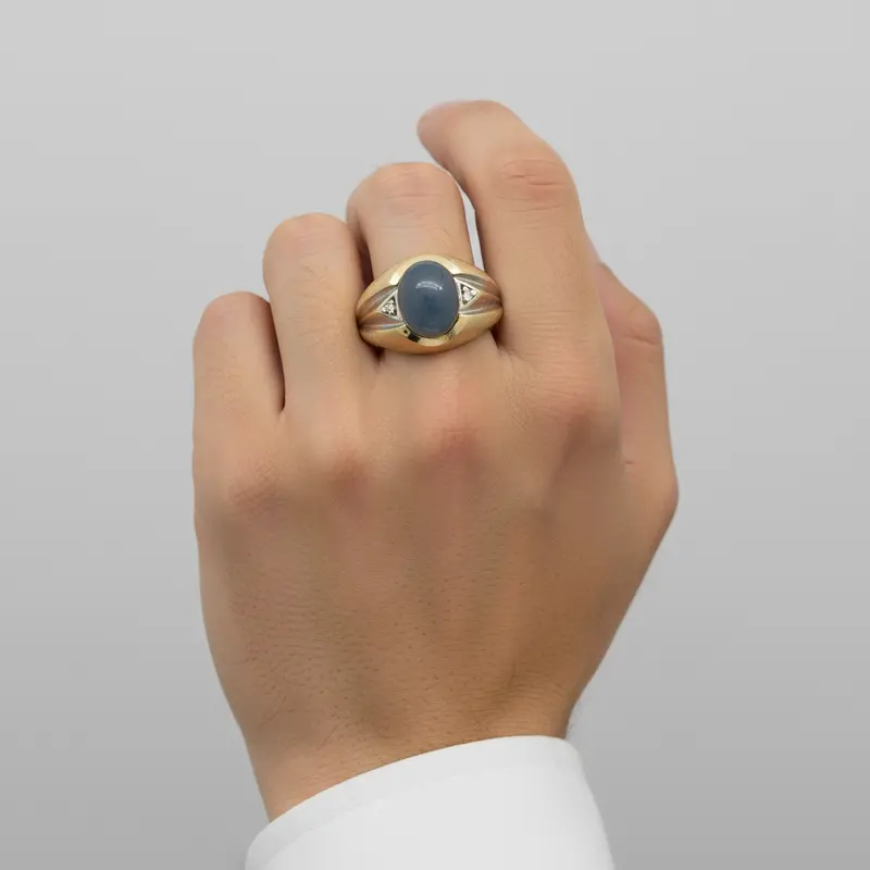 10K Yellow Gold Moonstone Ring For Women 1