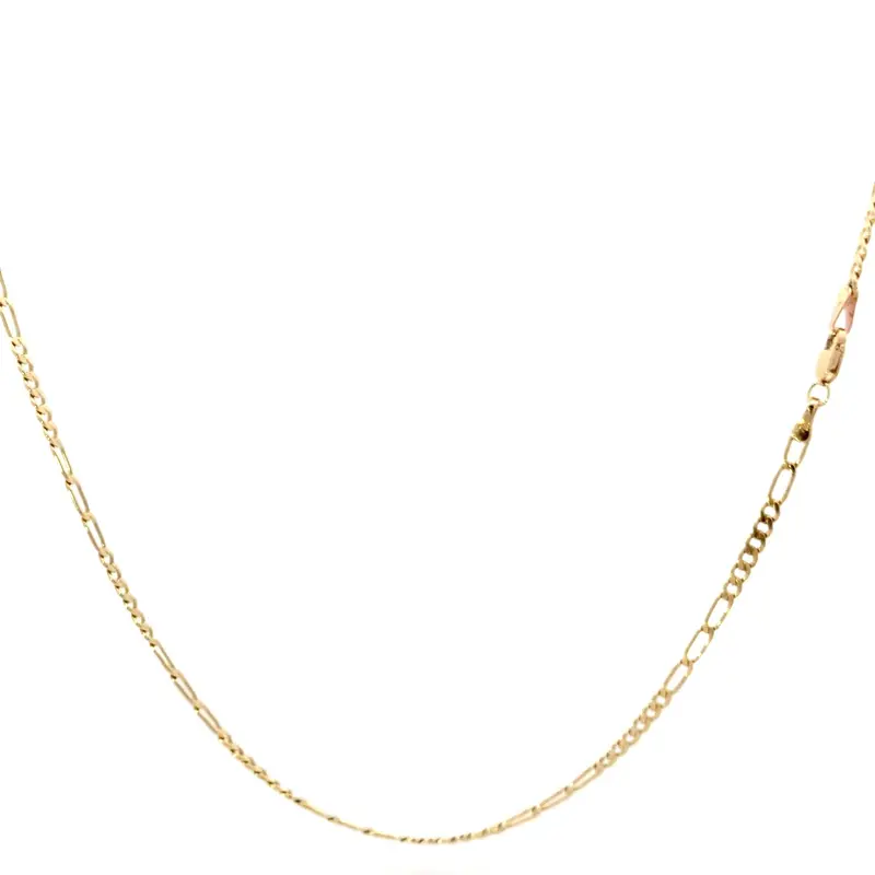 10K Yellow Gold Open-Curb Link Chain – 28 Inches 1
