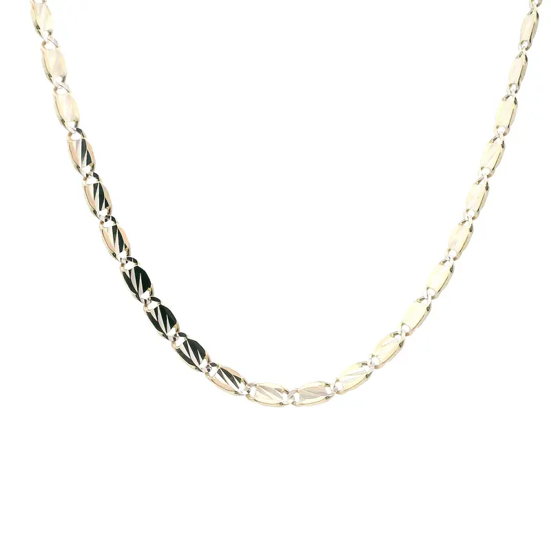 14K Two-Tone Gold 25-Inch Mariner-Style Necklace Chain 1