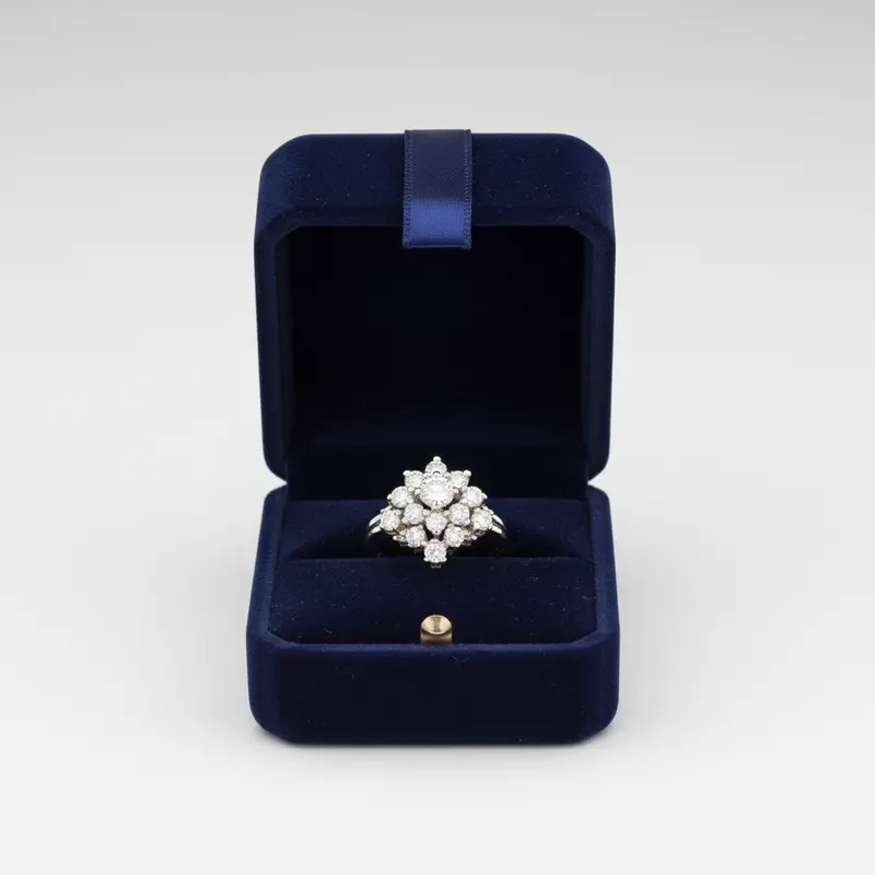 14K White Gold Diamond Engagement And Wedding Ring Set For Women – 1.58 Carat Total Weight 1