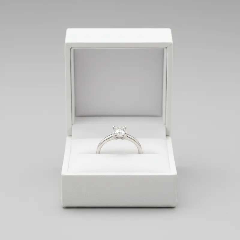 14K White Gold Solitaire Diamond Ring – 0.50 Carat 1
