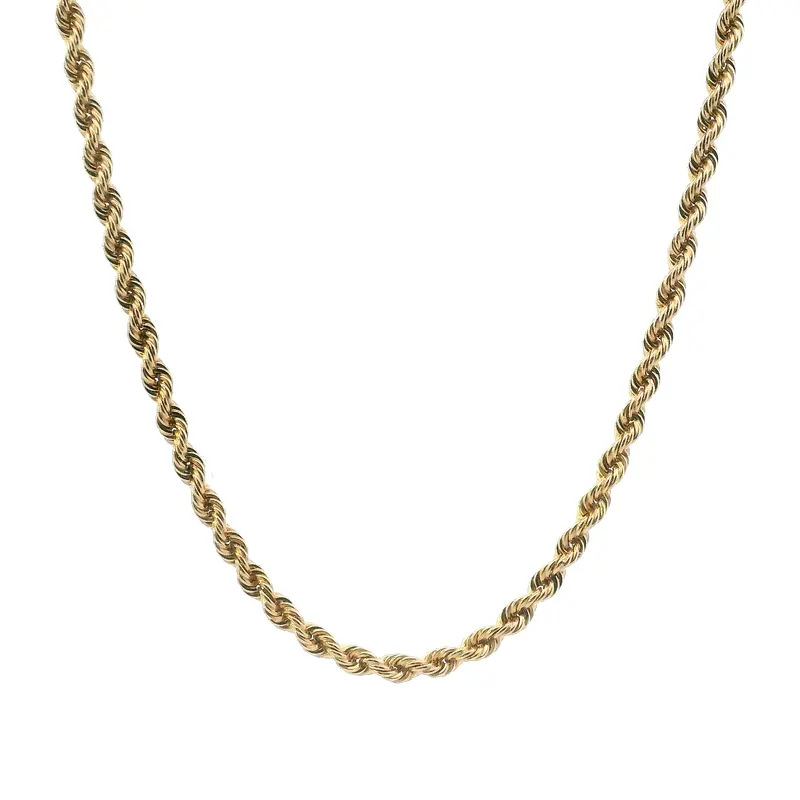 14K Yellow Gold 18.25-Inch Rope Chain 1
