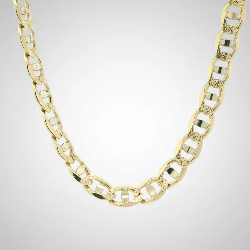 14K Yellow Gold 25-Inch Mariner Necklace Chain (Secure Welded Clasp) 1