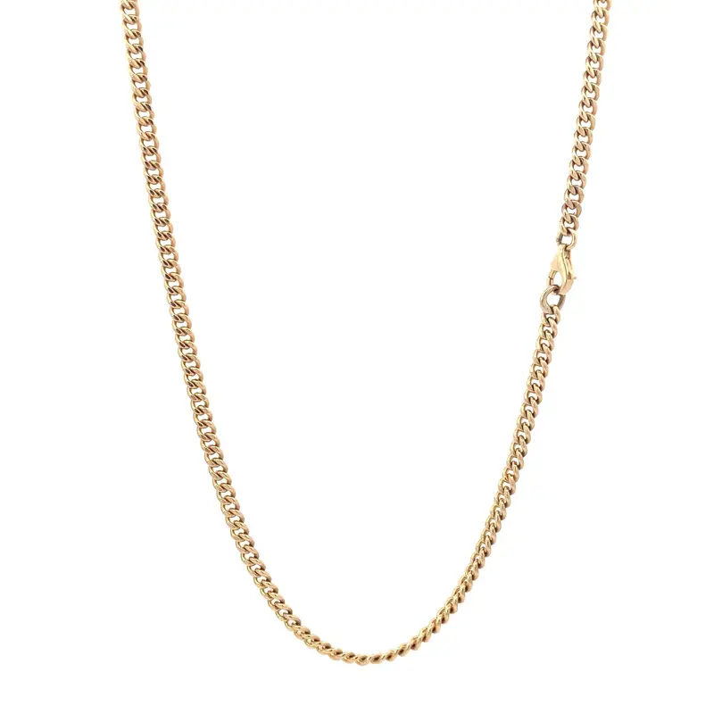 14K Yellow Gold Cuban Link Necklace – 24.5 Inches Long 1