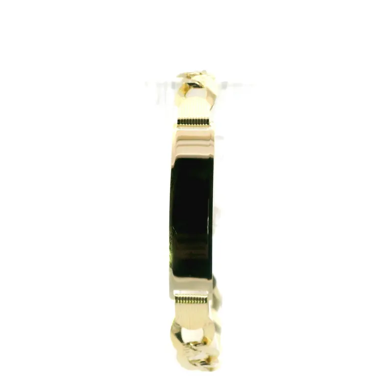 14K Yellow Gold Curb-Style Id Bracelet 1