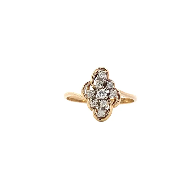 14K Yellow Gold Diamond Ring – 0.20 Carat Accent Setting 1