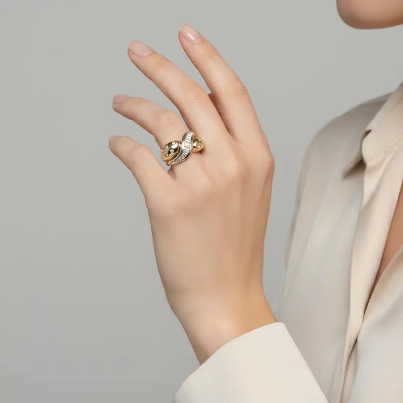 14K Yellow Gold Diamond Ring – 0.60 Carat Brilliant Cut 1