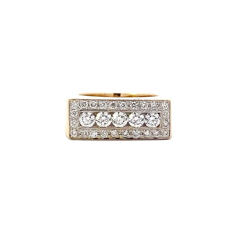 14K Yellow Gold Diamond Ring – 1.11 Carat Total Weight 1