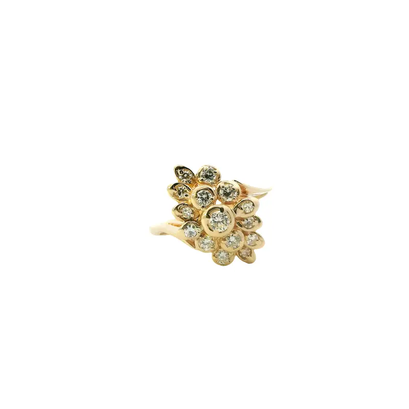 14K Yellow Gold Diamond Ring For Women – 0.35 Carats Total Weight 1