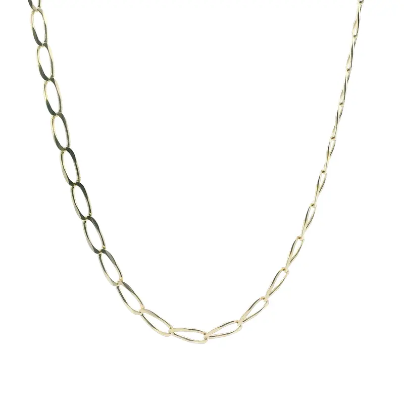 14K Yellow Gold Open Link Chain Necklace – 21.5 Inches 1