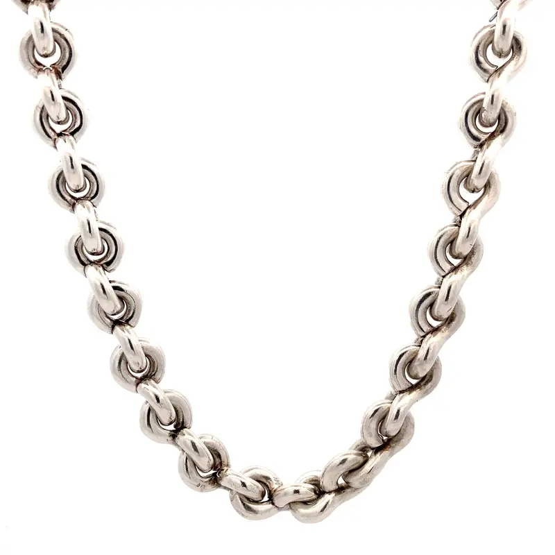 16-Inch Sterling Silver Linked Chain Necklace – 7.5Mm Width 1