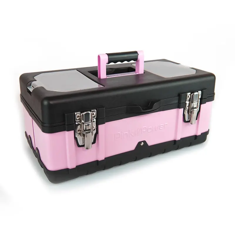 18-Inch Hybrid Metal-And-Plastic Toolbox – Lightweight & Durable Storage 1