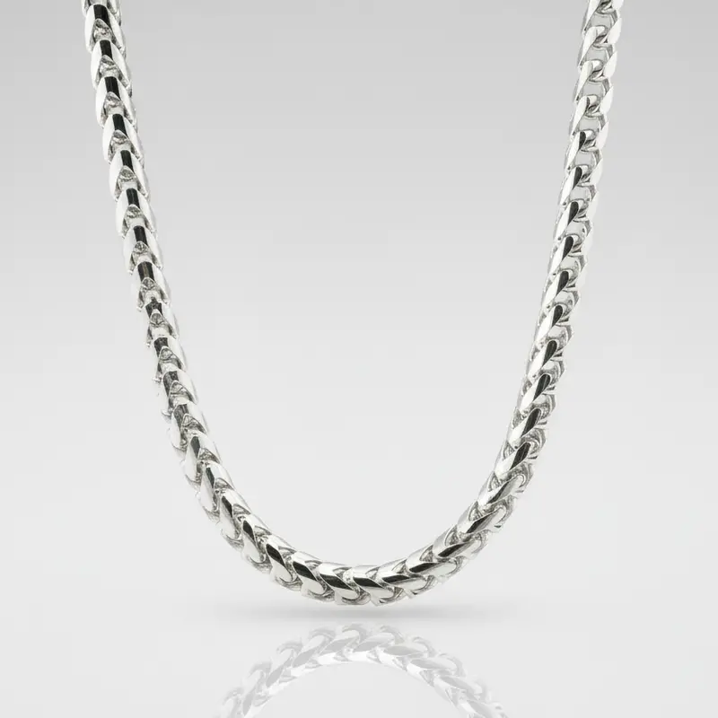 18-Inch Sterling Silver Snake Wheat Chain Necklace 1