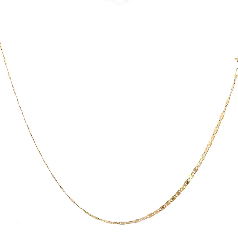 18K Tri-Color Mariner Chain Necklace – 16 Inches, 2Mm Width 1