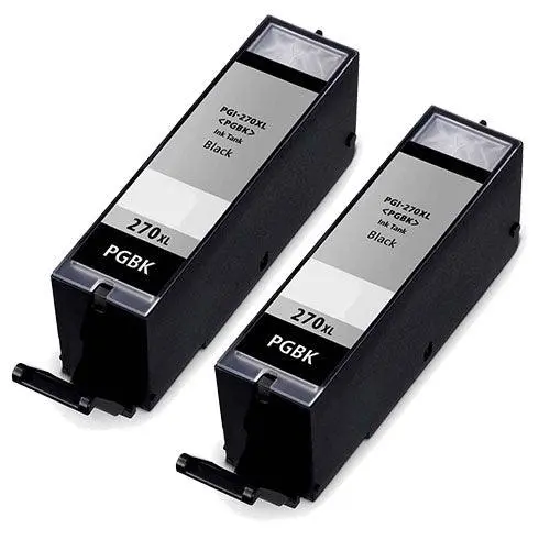 2-Pack Compatible Canon Pgi-270Xl High-Yield Pigment Black Ink Cartridges 1