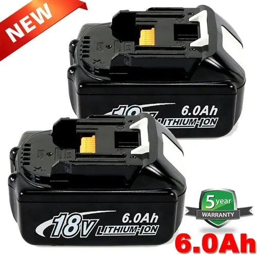 2-Pack Makita 18V 6.0Ah Lxt Lithium-Ion Battery – Compatible With Bl1830, Bl1850, Bl1860 Tools 1