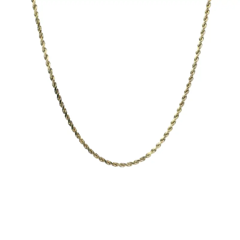 20-Inch 14K Yellow Gold Rope Chain Necklace 1