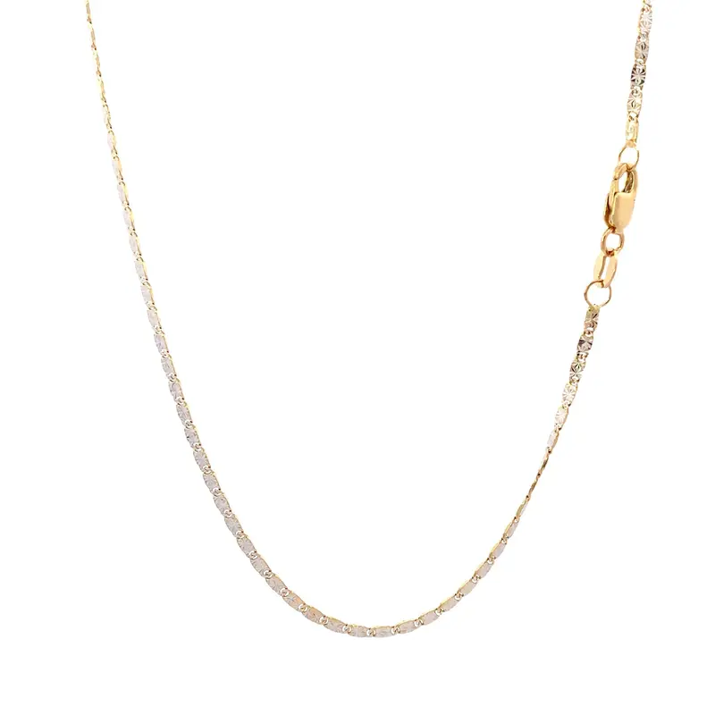 20-Inch Valentino-Style Chain In 14K Yellow And White Gold 1