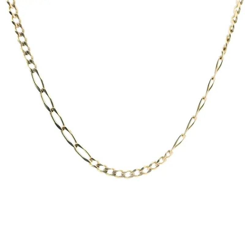 22.5-Inch 14K Yellow Gold Oval And Round Link Chain 1