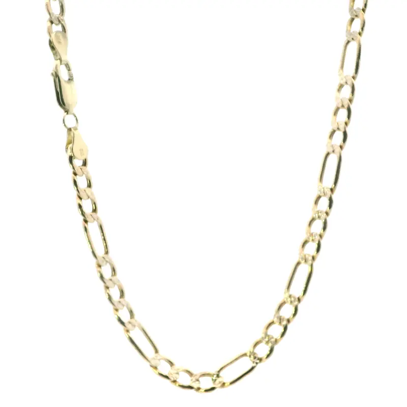 24.5-Inch Dc Figaro Chain Crafted In 14K Yellow Gold 1