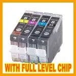 4-Color Remanufactured Canon Cli-8 Ink Cartridge Pack 1