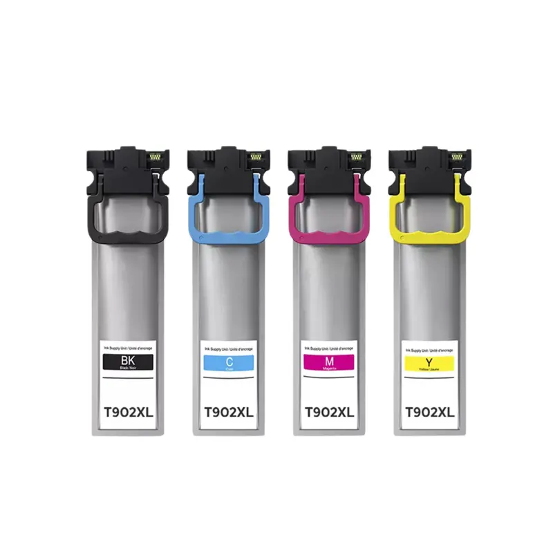 4-Pack Compatible T902Xl Ink Cartridges For Epson Workforce Wf-C5210, C5290, C5710, And C5790 Printers 1