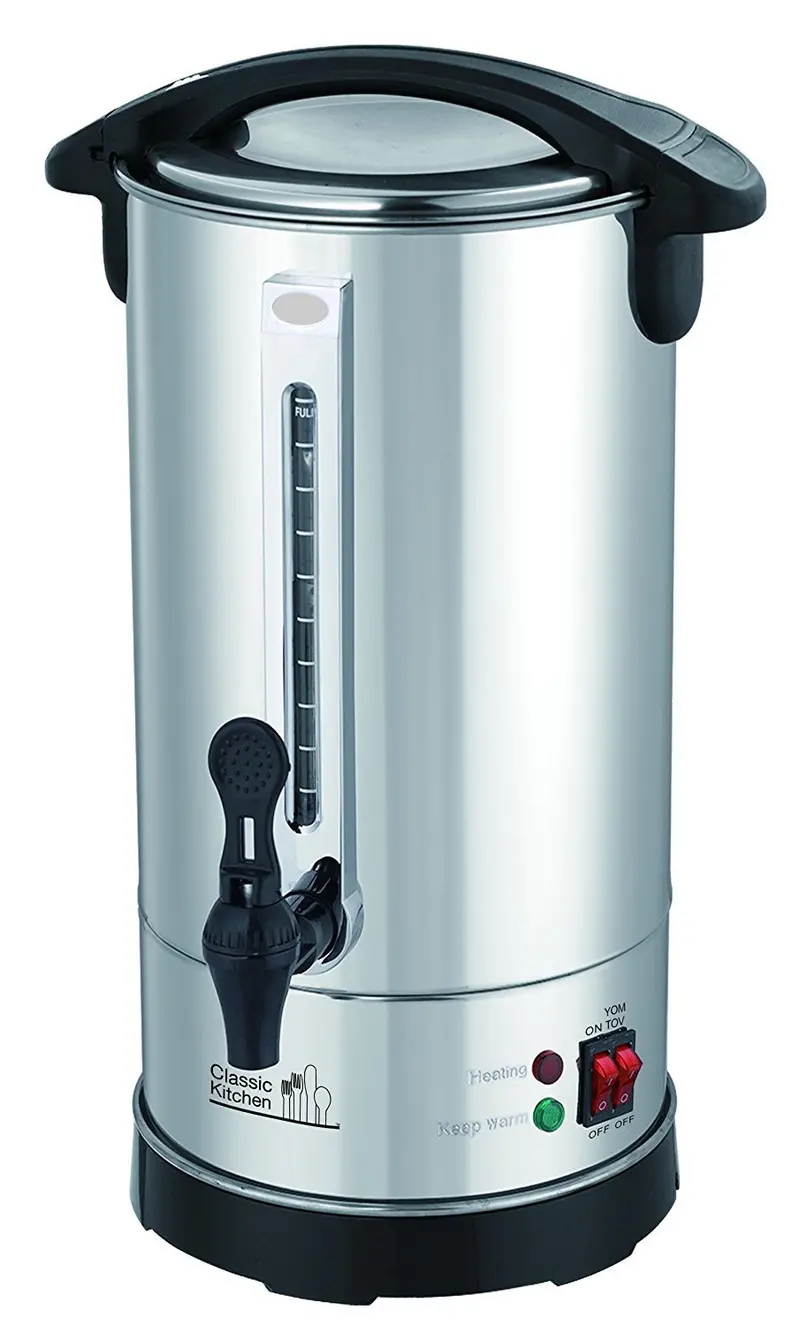 40-Cup Double-Wall Insulated Hot Water Urn – Holiday Mode & Child-Safe Lock 1