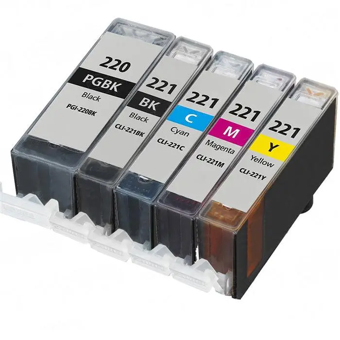 50-Piece Compatible Canon Pgi-220 & Cli-221 Ink Set (10 Per Color) 1