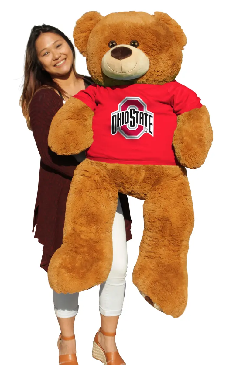 6-Foot Ohio State Buckeyes Jumbo Stuffed Bear 1