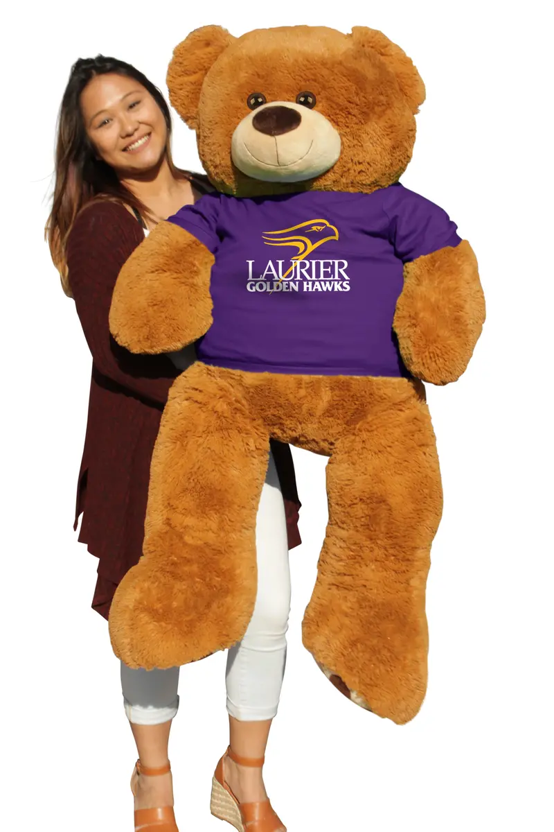 6-Foot Wilfrid Laurier Golden Hawks Giant Plush Bear 1