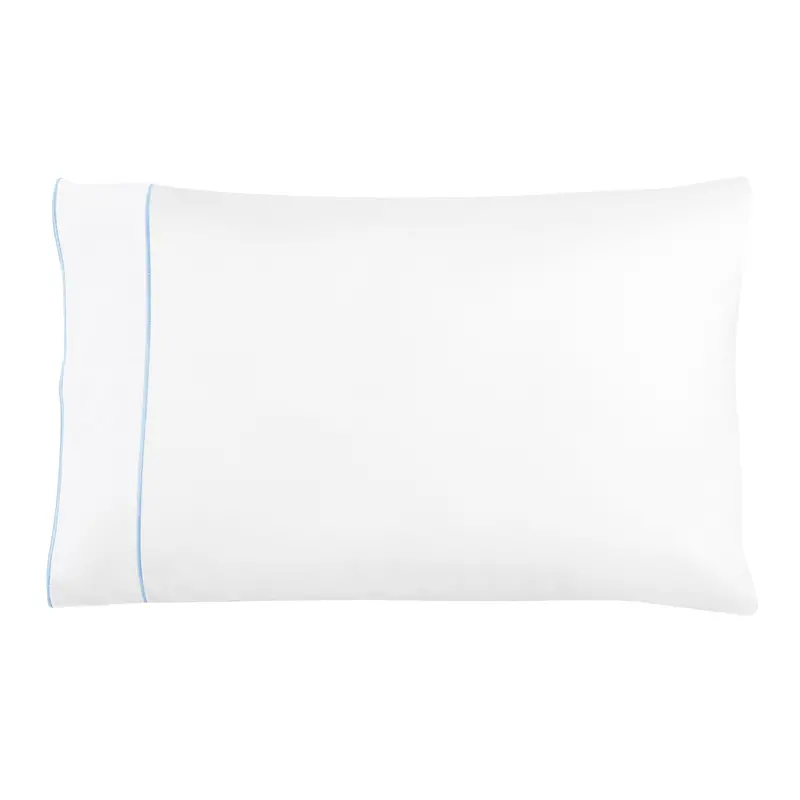 600-Thread-Count Framed Sateen Embroidered Pillowcase Pair 1