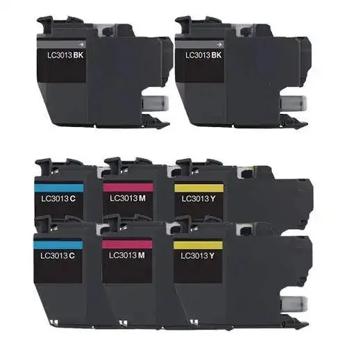 8-Pack Brother Lc3013 High-Yield Ink Cartridge Set – Replaces Lc3011 (2X Black, Cyan, Magenta, Yellow) 1