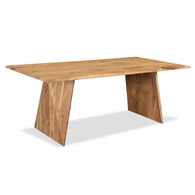 80-Inch Solid Wood Dining Table With Angled Tapered Legs 1