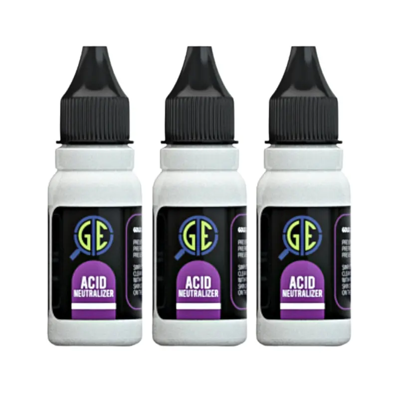 Acid Neutralizer Solution – Cleans And Restores Testing Stones (3 × 0.5 Oz) 1