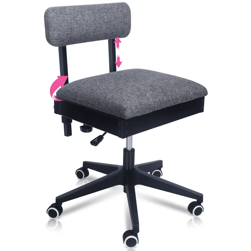 Adjustable Sewing Chair With Under-Seat Storage 1