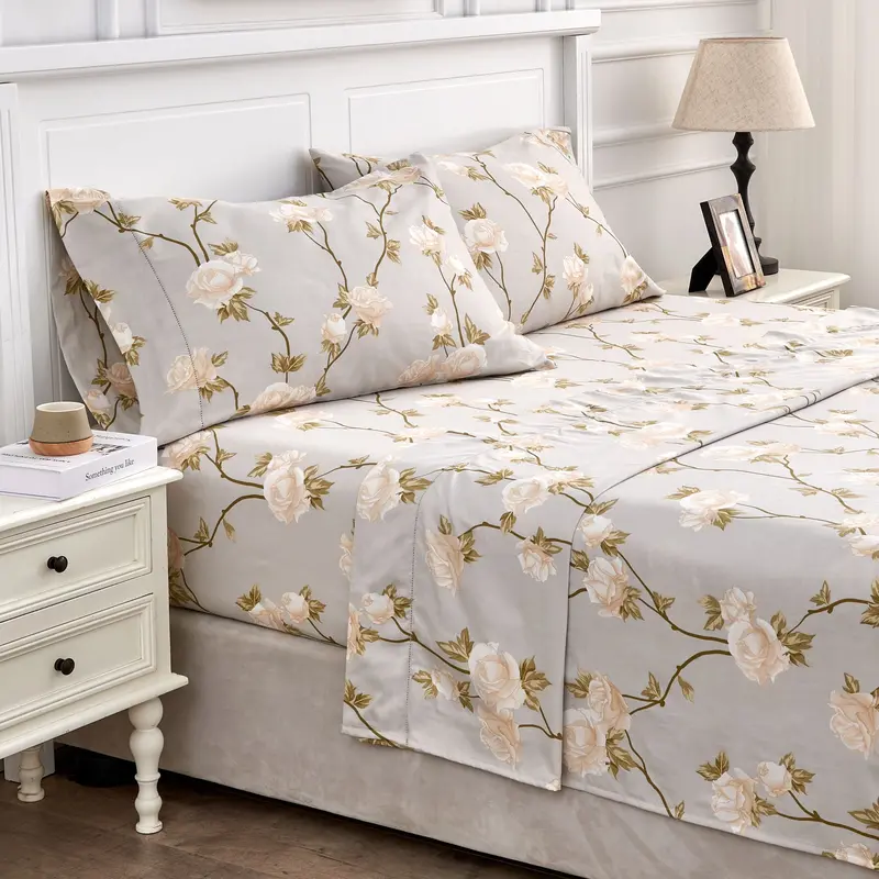 Alabaster Rose Floral Sheet Set 1