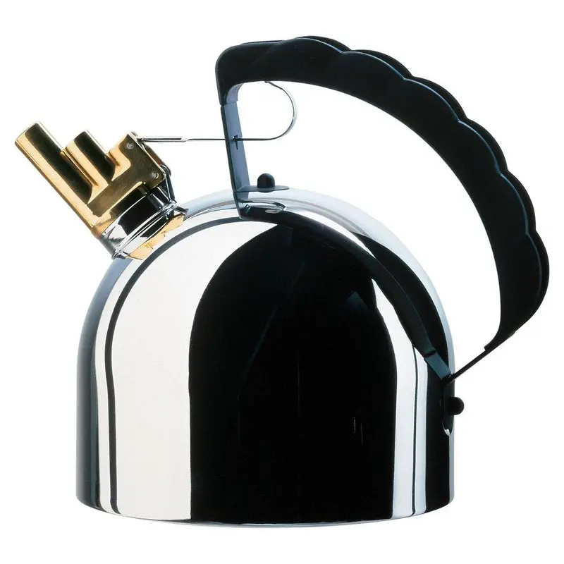 Alessi 2.09-Quart Stainless Steel Bottom Tea Kettle – Classic Italian Design 1
