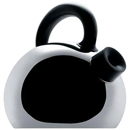 Alessi Mami Stainless Steel Whistling Kettle With Matte Black Handle 1