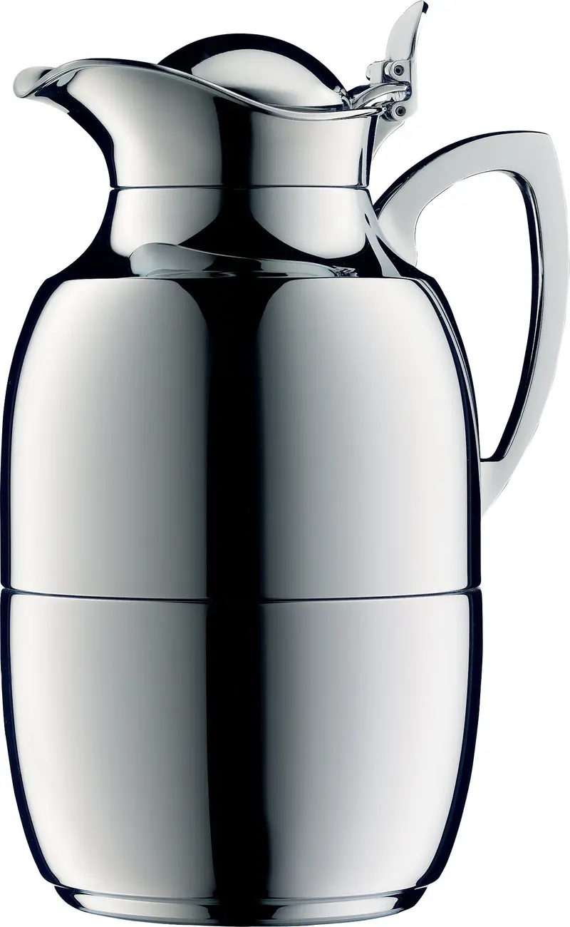 Alfi Juwel 1-Liter Vacuum-Insulated Glass Carafe With Chrome Brass Accents 1