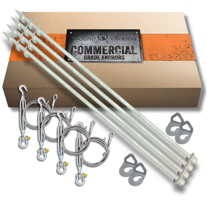 All-In-One Ground Anchor System For Tiny Homes, Modular Offices & Shipping Containers 1