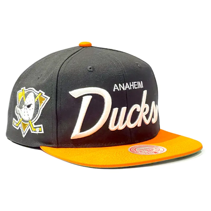 Anaheim Ducks Vintage Script Snapback – Mitchell & Ness 1