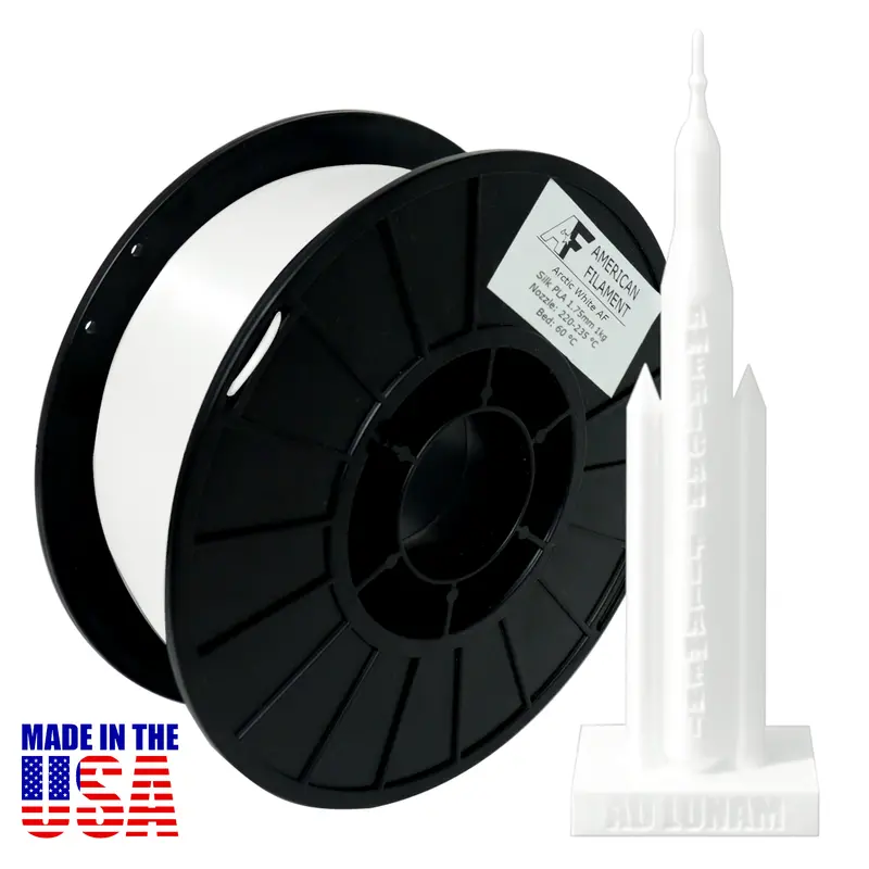 Arctic White Silk-Effect Pla Filament – 1.75 Mm, 1 Kg Spool For Glossy Finishes 1